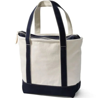 Medium Applique Open Top Canvas Tote