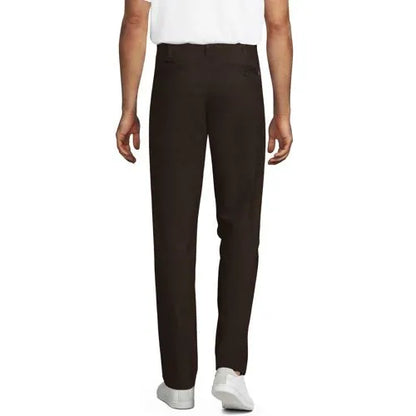 Men's Travel Kit Comfort Waist Classic Straight Fit Chino Pant