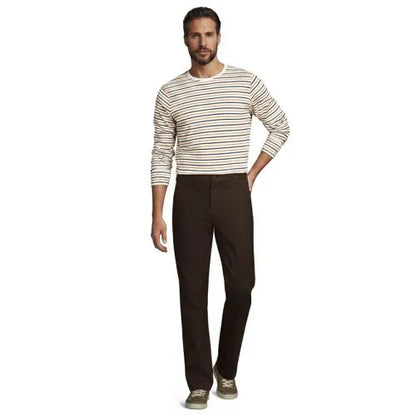Men's Travel Kit Comfort Waist Classic Straight Fit Chino Pant