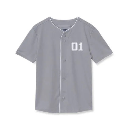 Boys Active Button Up Jersey Top