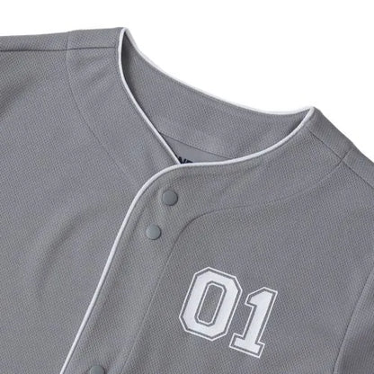 Boys Active Button Up Jersey Top