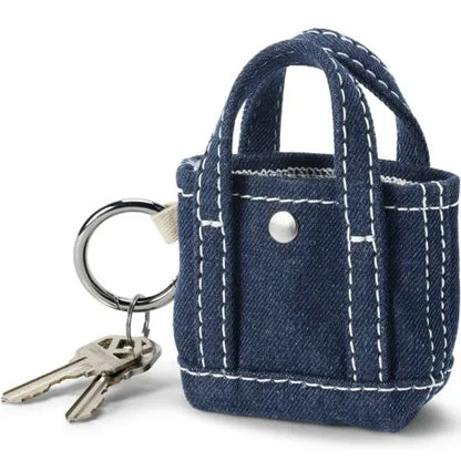 Micro Denim Tote Charm