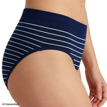 Women's Bikini Brief Cotton Comfort Seamless Basic Panties 3 Pack