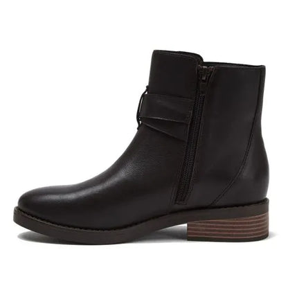 Women's Leather Buckle Boots