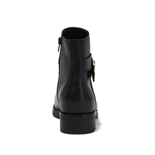 Women's Leather Buckle Boots
