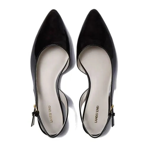 Women's Leather Slingback Low Heels