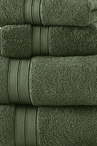 Blue Loom Liam Odor Resistant Cotton 6 Piece Bath Towel Set