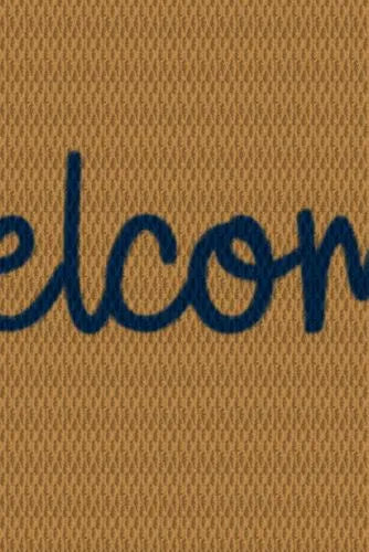 Matterly Neighburly Doormat Script Welcome
