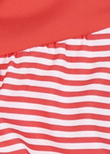 Women's Plus Size Square Neck Flutter Tankini Control Skirt Set