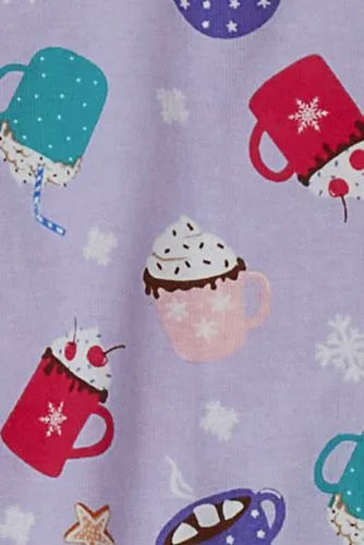 Kids Long Sleeve Top and Bottom Snug Fit Pajama Set