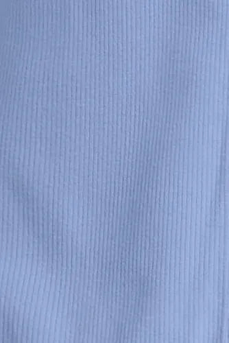 Women's Long Sleeve Polished Rib Button Through Tunic Shirt