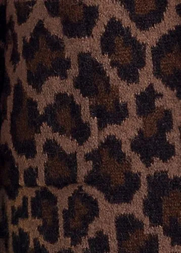 Women's Fuzzy Jacquard Cardigan Jacket Sweater