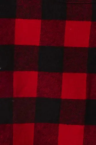 Kids Long Sleeve Hooded Flannel