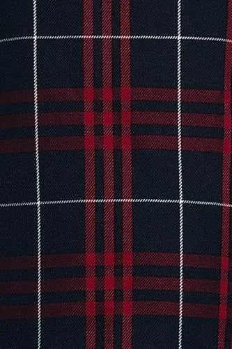 School Uniform Girls Plaid Button Shoulder Patch Pocket Jumper
