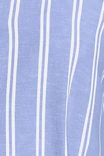 Women's Linen Blend Button Front Dress with Godets