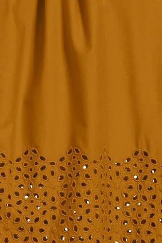 Women's Gathered Eyelet Top