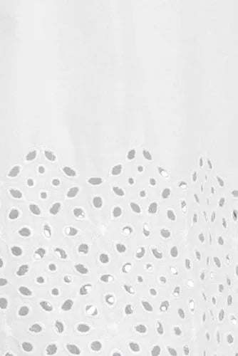 Women's Gathered Eyelet Top