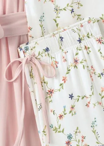 Women's Cooling 3 Piece Pajama Set - Tank Crop and Robe