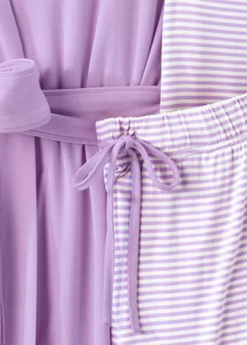 Women's Cooling 3 Piece Pajama Set - Tank Crop and Robe