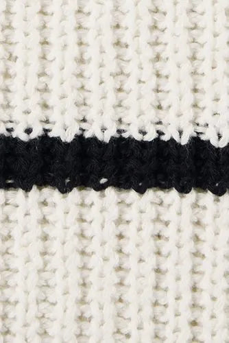 Women's Cotton Boucle Johnny Collar Shaker Pullover