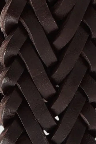 Men's Big Leather Braid Belt