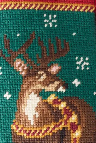 Mini Needlepoint Christmas Stocking